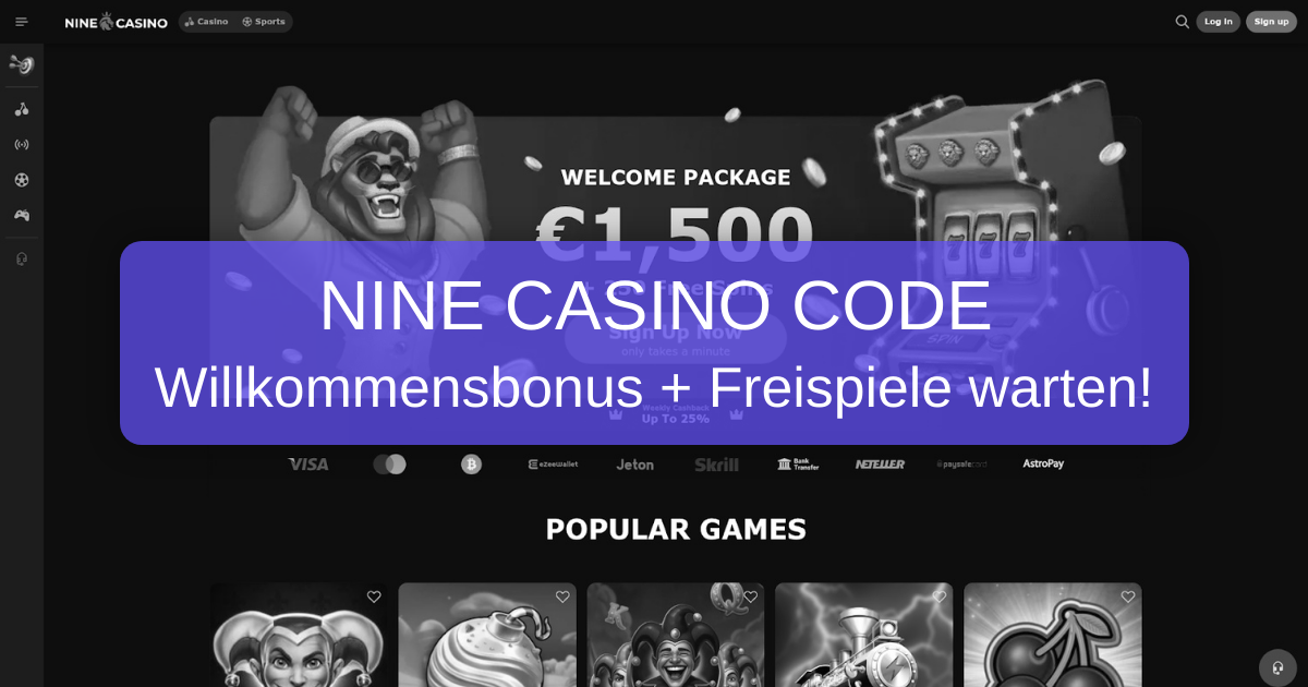 Nine Casino Bonus Code 2026 - Beste Angebote in Deutschland